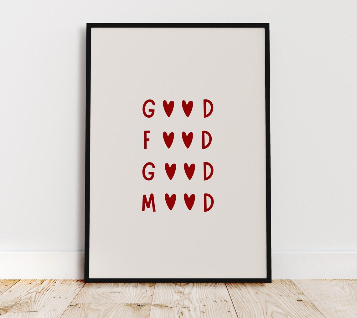 Good Food Good Mood Chefs Kitchen Art Print - Image 3