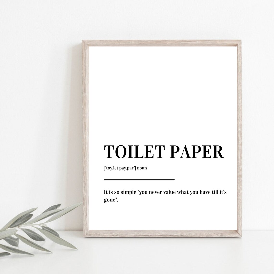 Toilet Paper Definition Funny Bathroom Humor Minimalist Poster - Image 5
