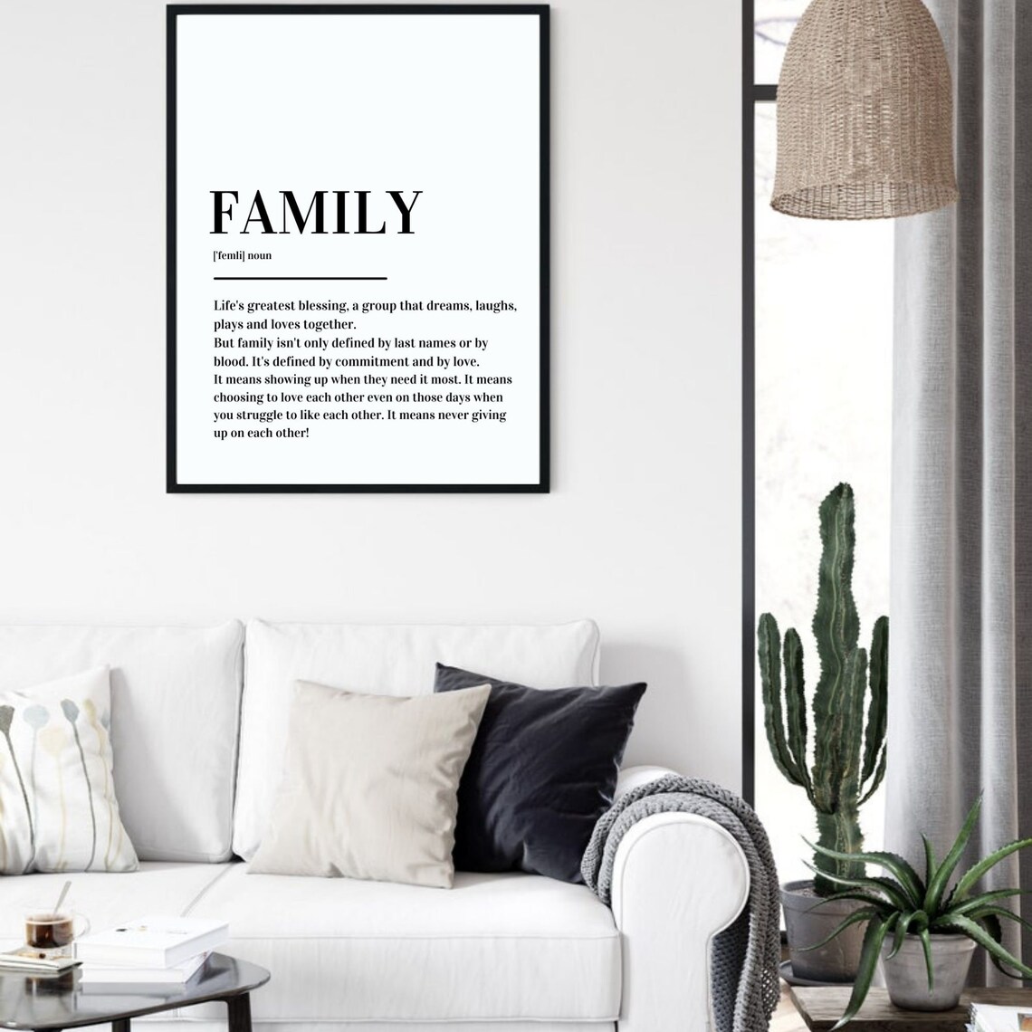 Family Lifes Greatest Blessing Love Definition Minimalist Poster - Image 6