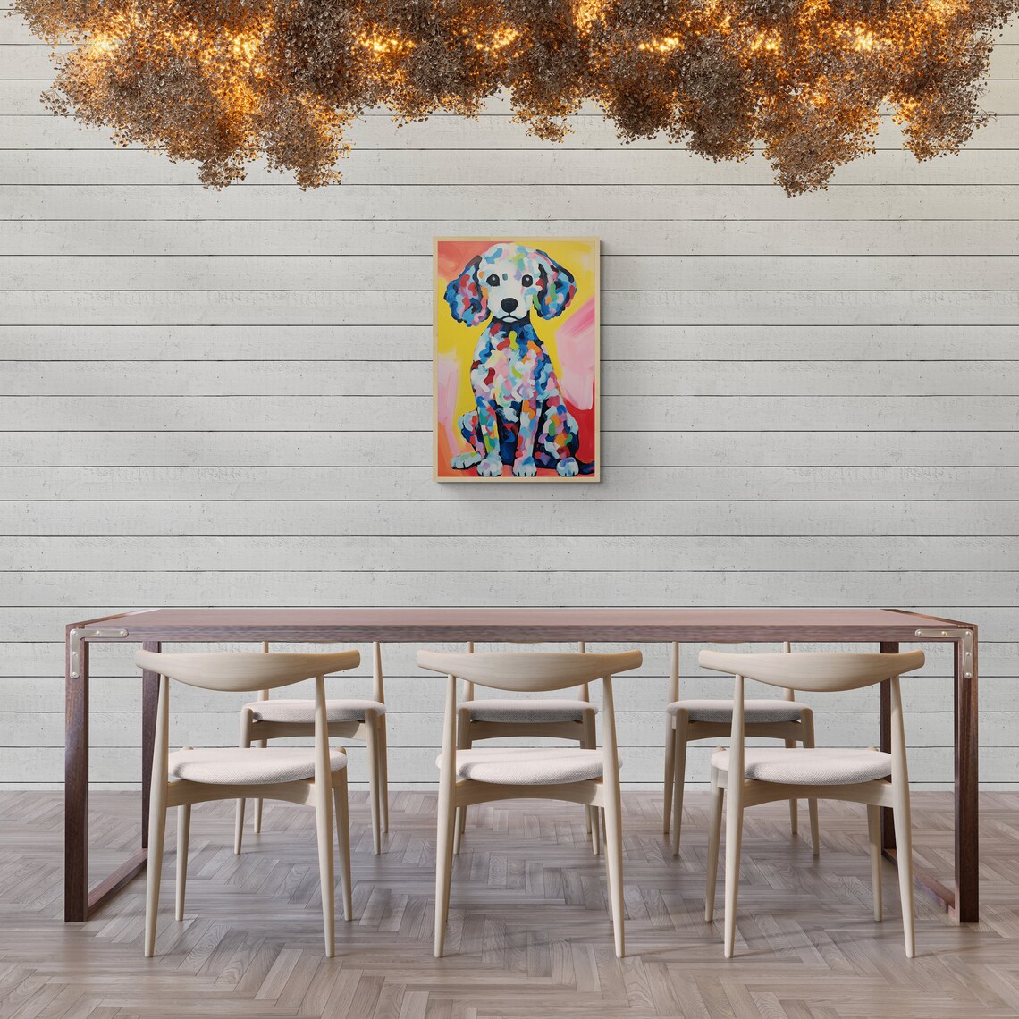 Colorful Mosaic Poodle Pop Art Rainbow Dog Portrait Art Poster - Image 2
