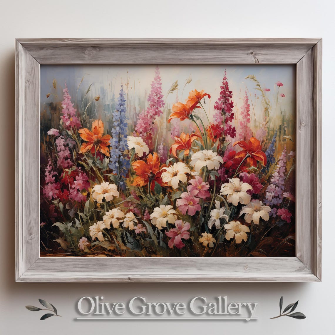 Summer Colorful Flower Garden Bloom Bouquet Vibrant Floral Poster
