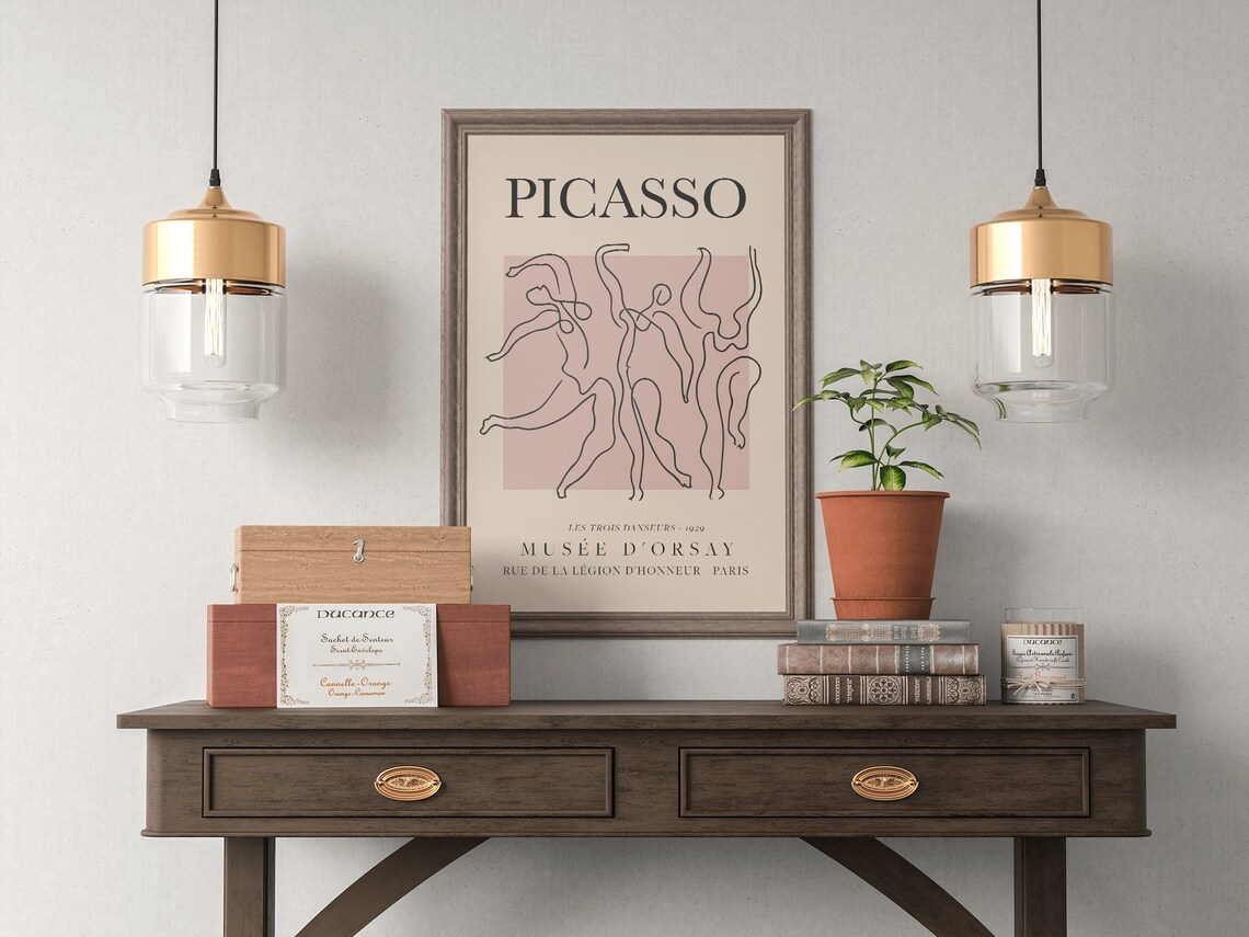 Picasso Dance Minimalist Bedroom Art Print - Image 3