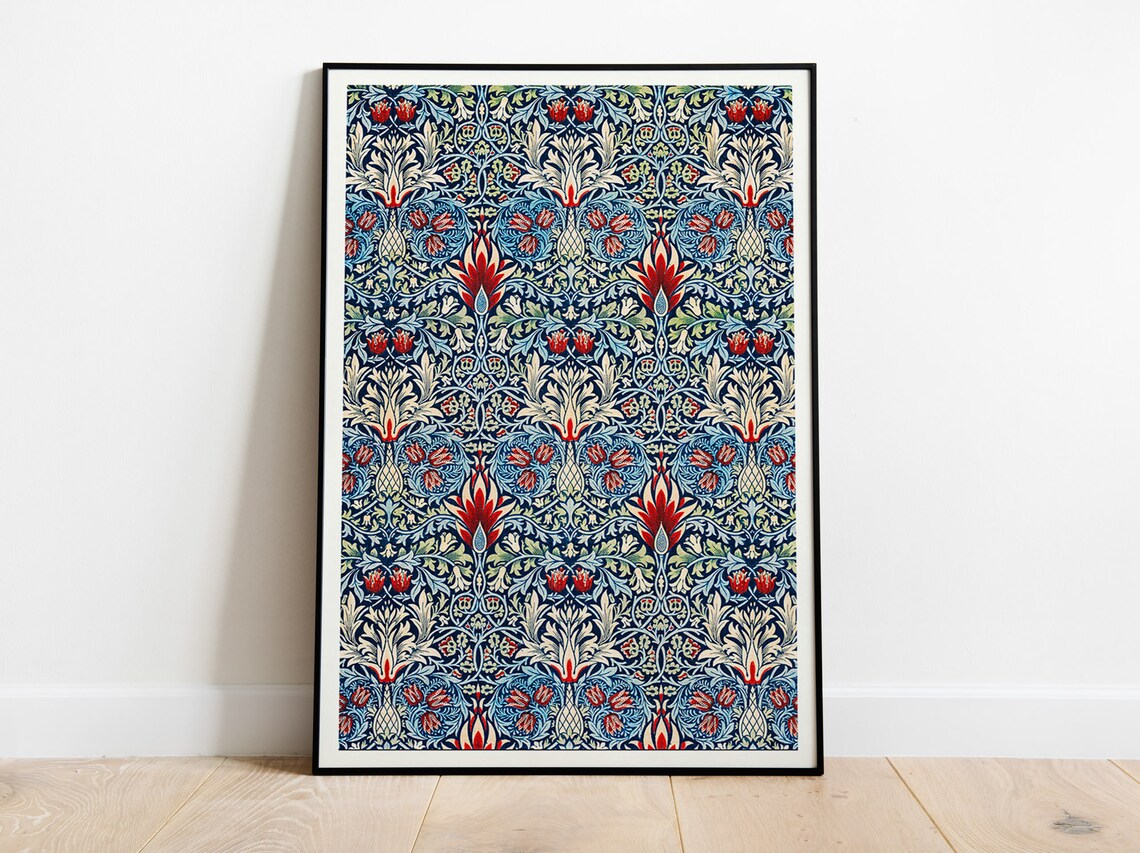 William Morris Snakeshead Pattern Art Print