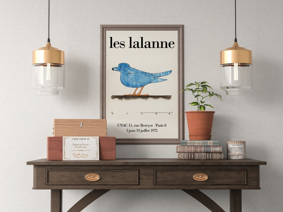 Les Lalanne Blue Bird Exhibition Poster, Vintage - Image 4