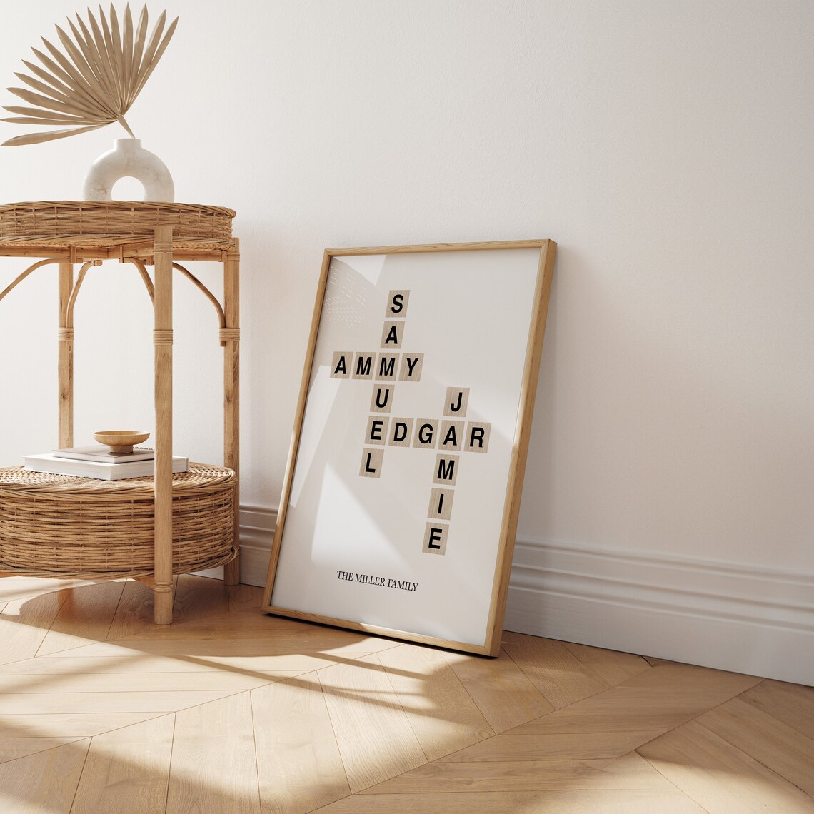 Personalized Letter Tile Art, Crossword Style Family - Image 5