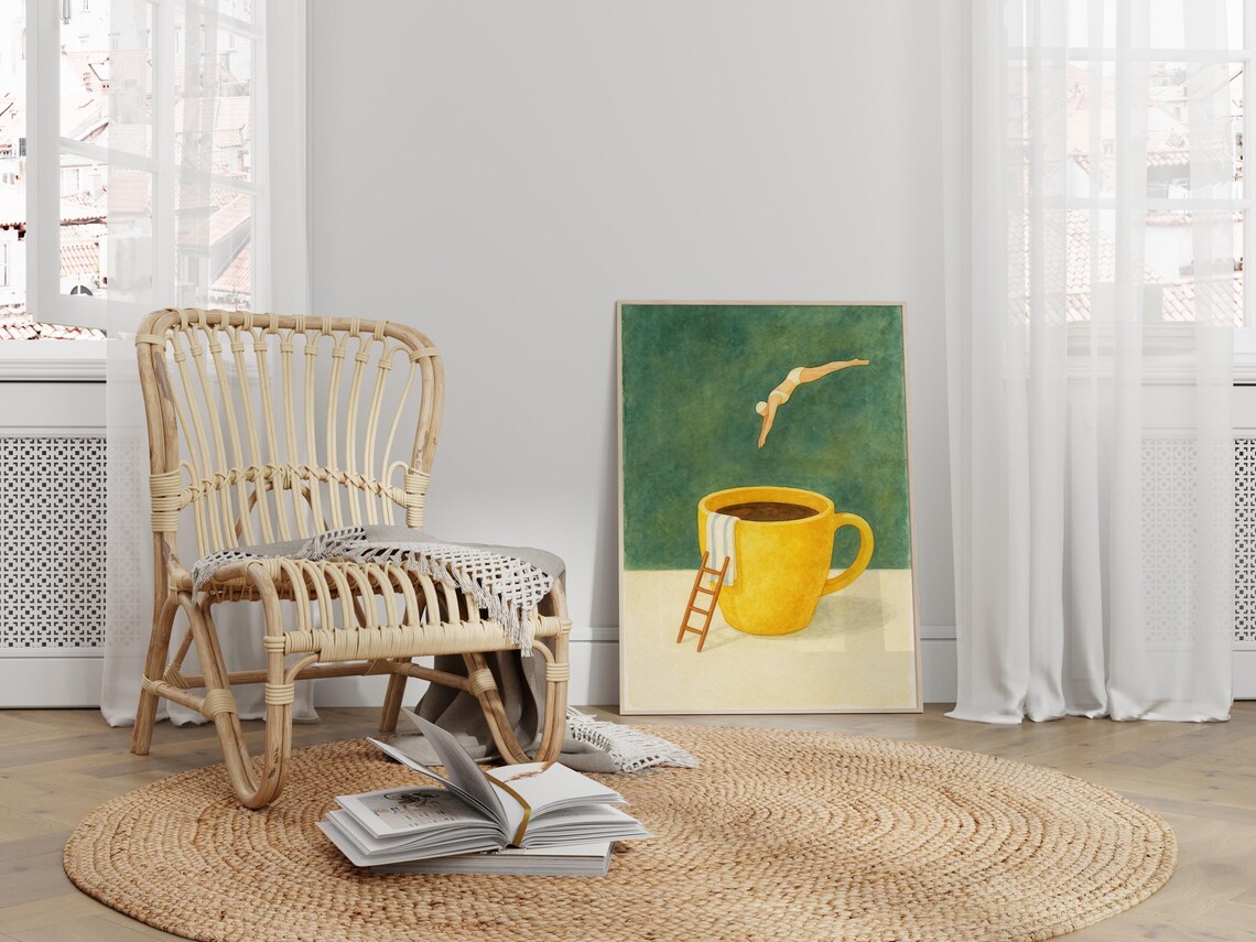 Coffee Diver - Surreal Print - Image 3