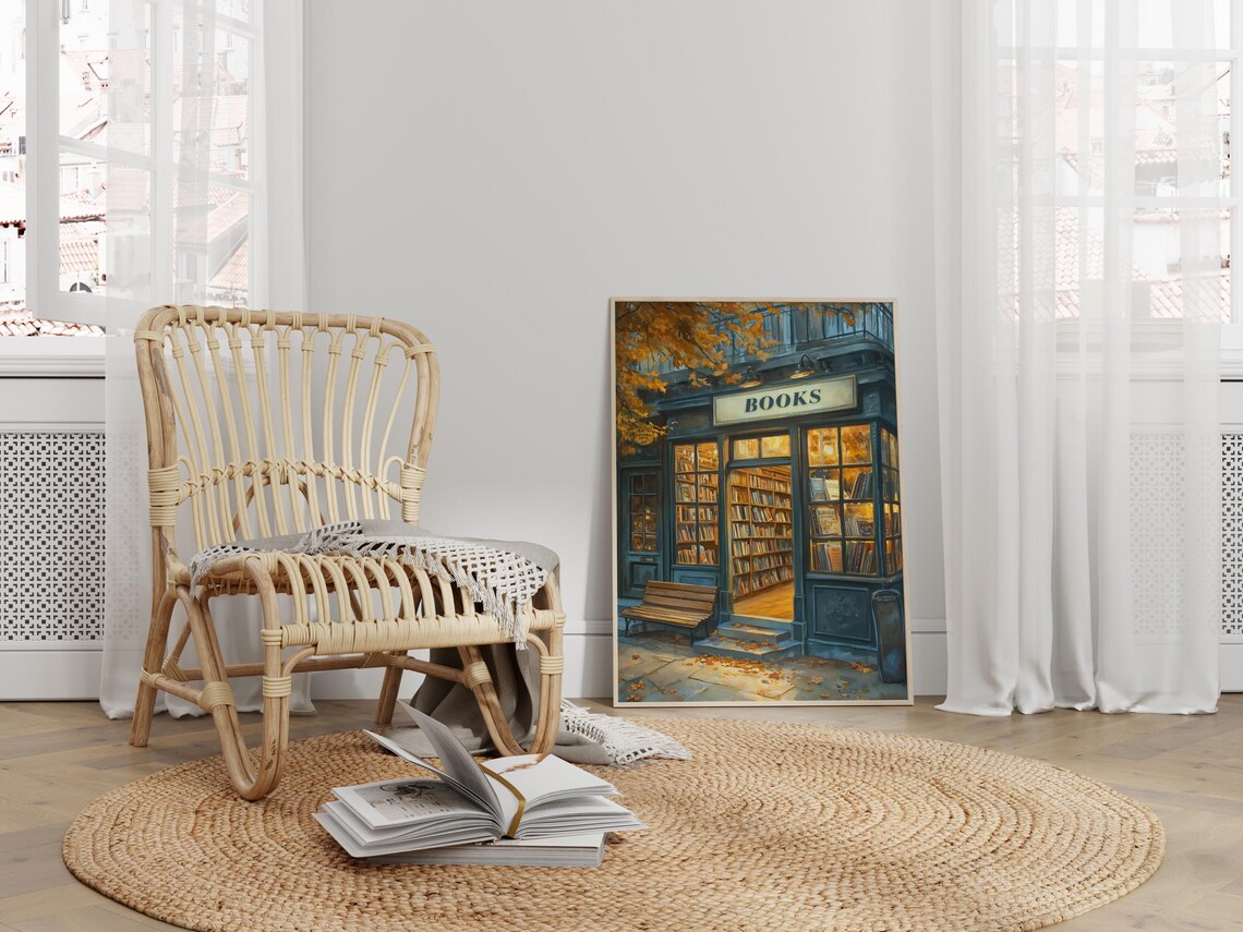 Book Store Vintage London Bookshop Art Print - Image 3