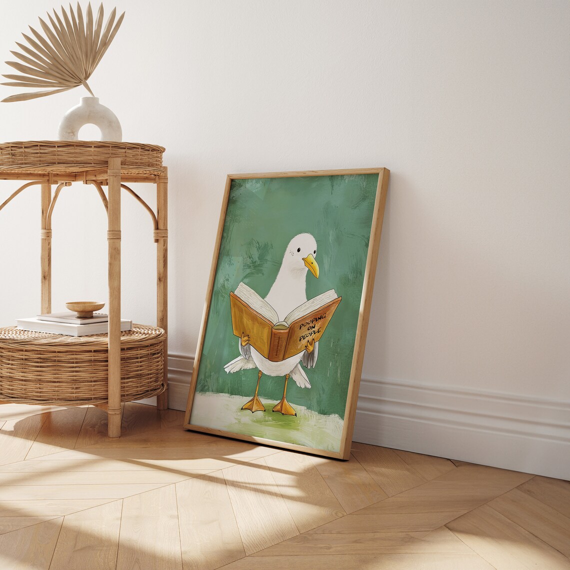 Cheeky Seagull Toilet Humor Sign, Bird Art - Image 5