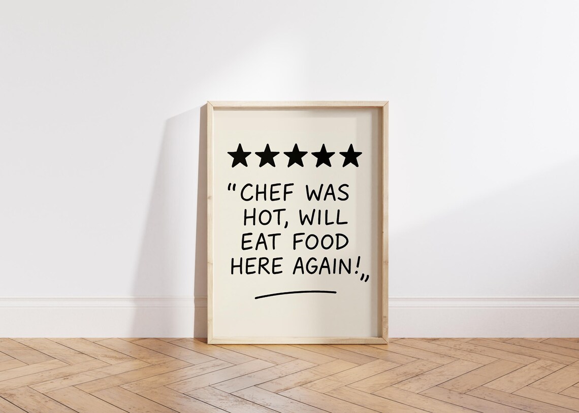 Funny Chef Kitchen Wall Art, Humorous Poster - Image 4