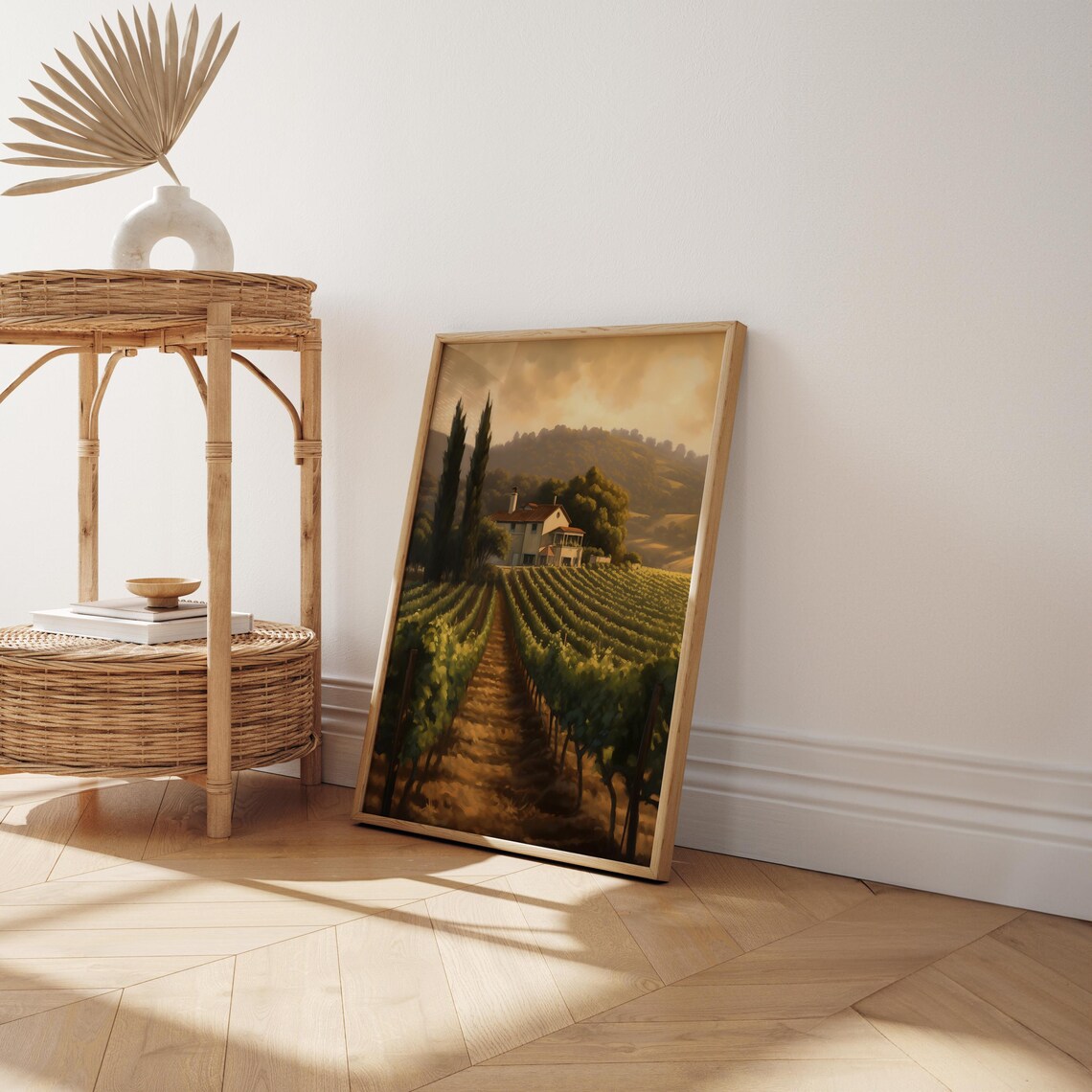 Rustic Vineyard Landscape, Napa Wine Poster - Image 2