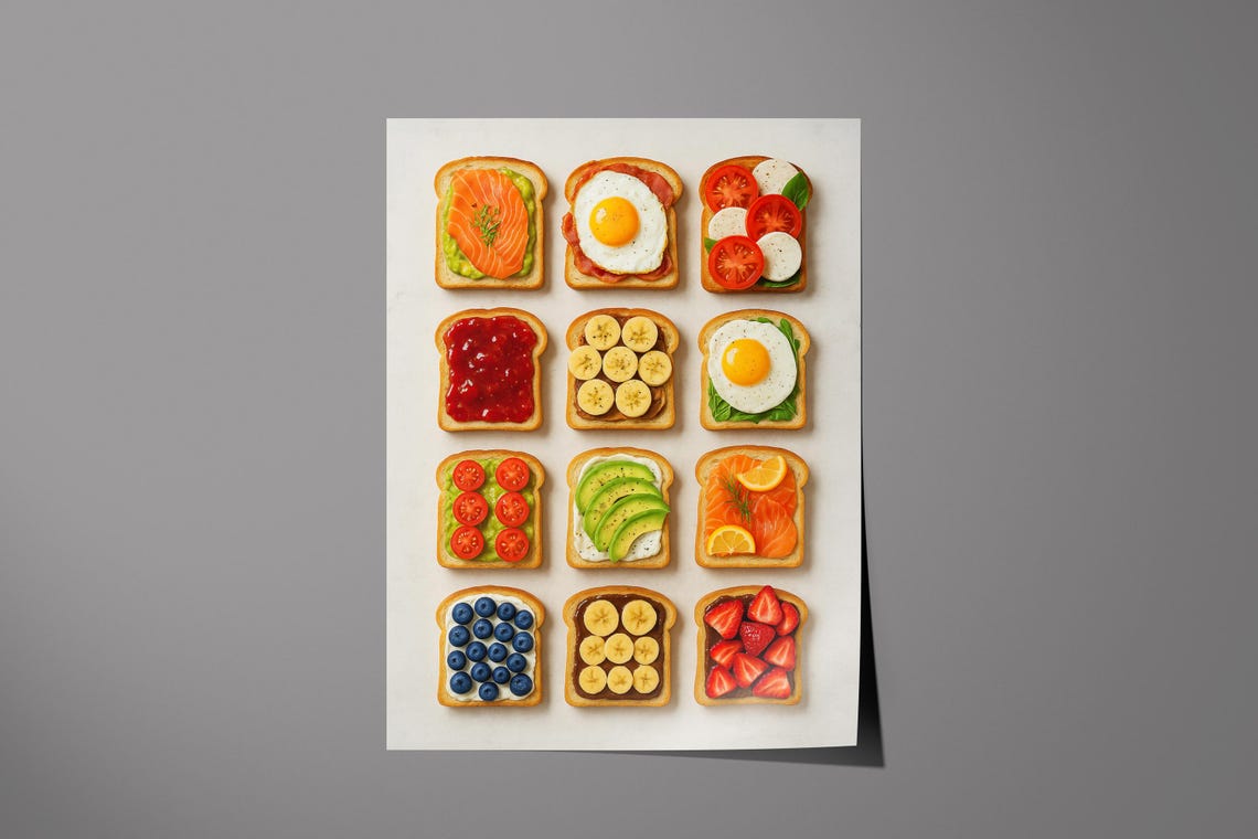 Toast Breakfast Poster Print, Kitchen Wall Art - Image 6