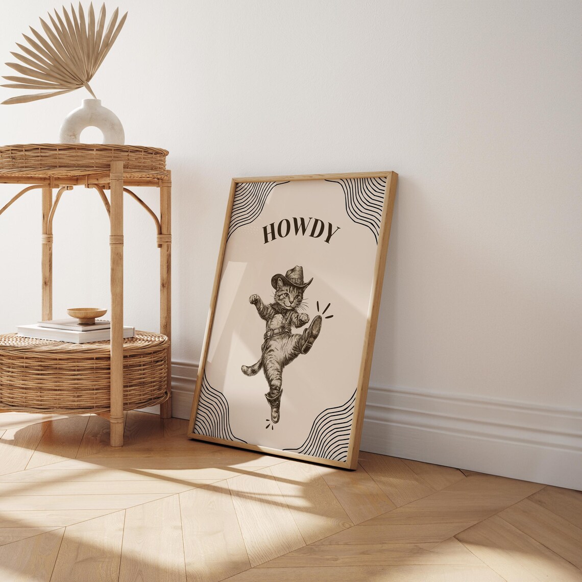 Cowboy Cat - Western Funny Animal Poster - Image 2