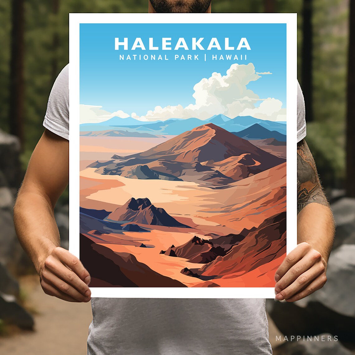 Haleakala National Park Hiking Wall Art Print