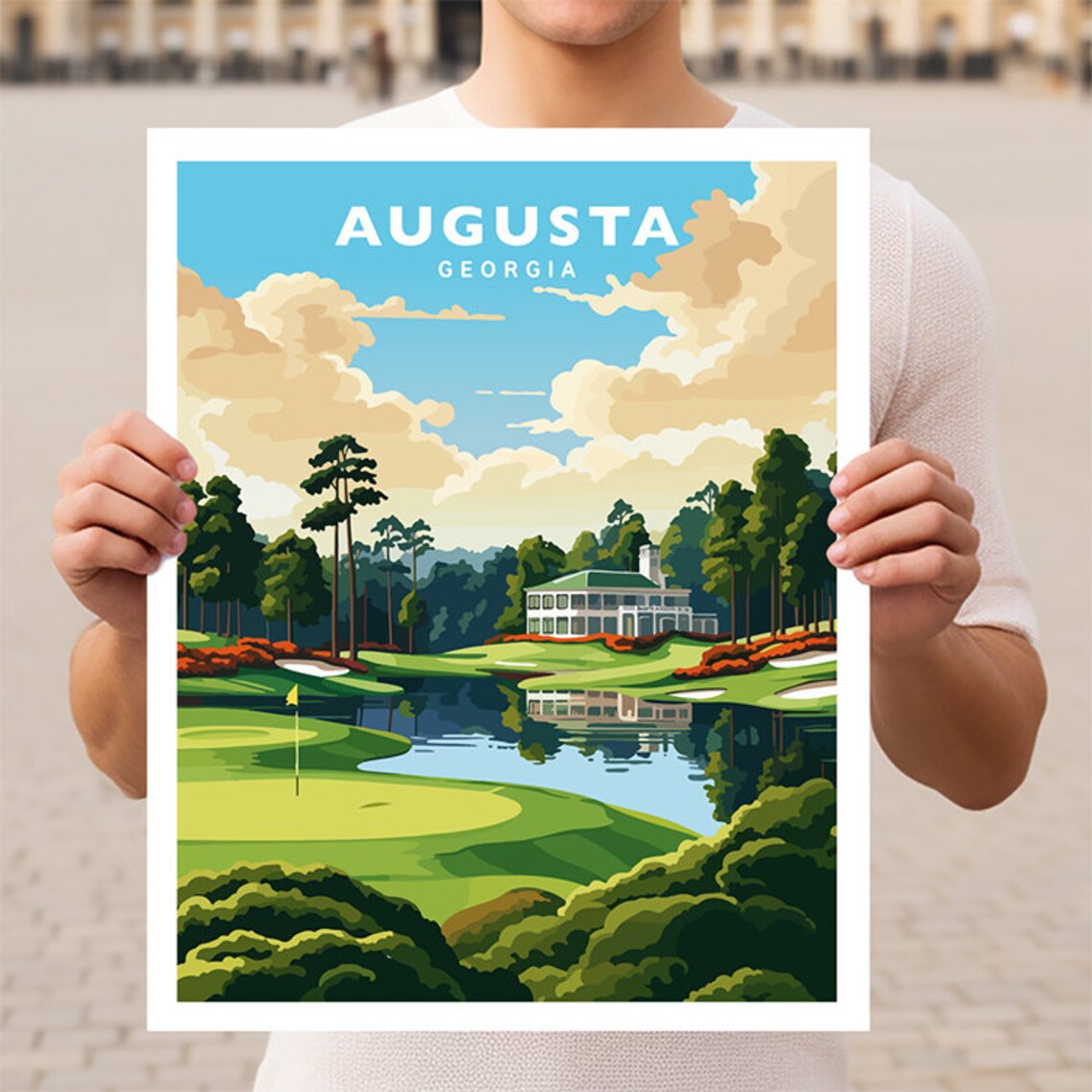 Augusta Georgia Travel Poster, USA Travel Art