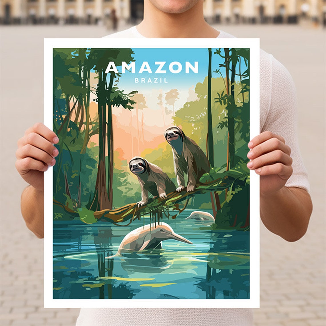 Amazon Brazil River Rainforest Travel Wall Art Poster Print