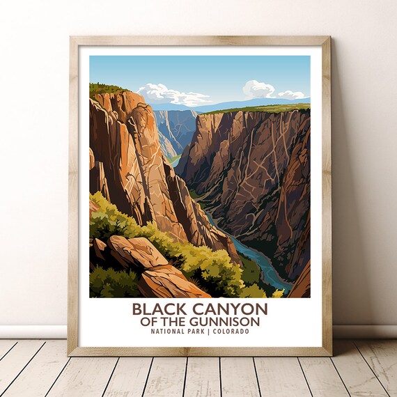 Black Canyon Of The Gunnison National Park Colorado Vintage Poster