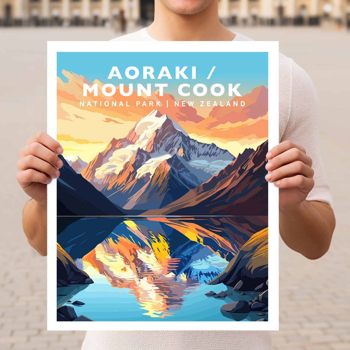 Aoraki Mount Cook National Park Poster Print