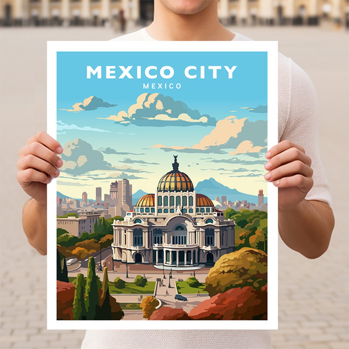 Mexico City Travel Wall Art Poster Print