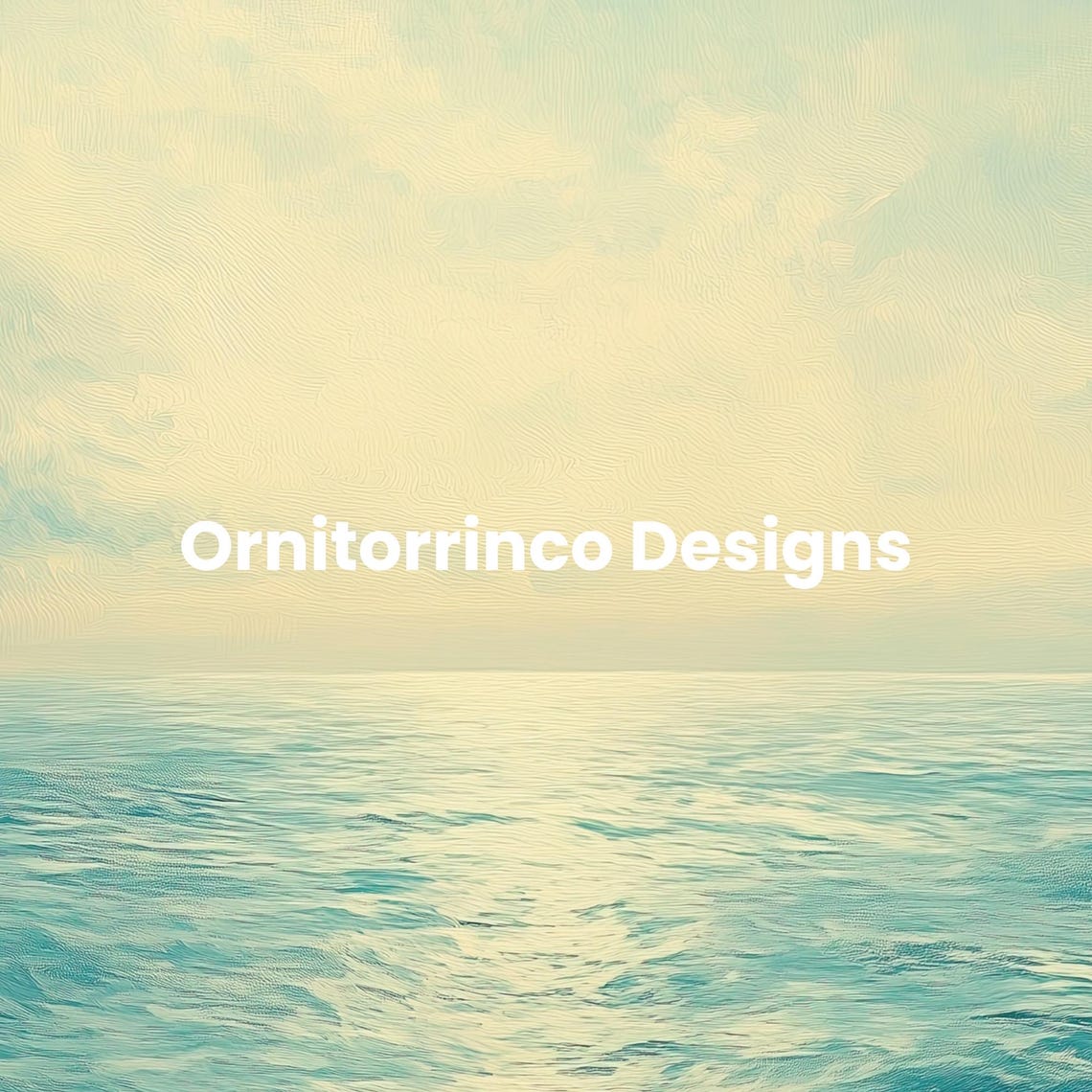 Calm Open Ocean Horizon Golden Sky Reflective Water Seascape Poster - Image 2
