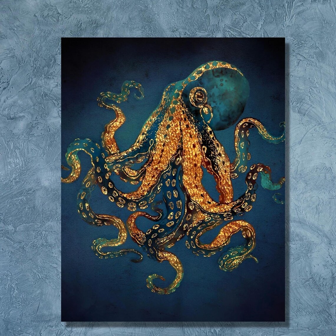 Octopus Poster Print Octopus Wall Art Octopus Wall Decor Octopus Artwork Animal Wall Art Housewarming Gift Animal Print