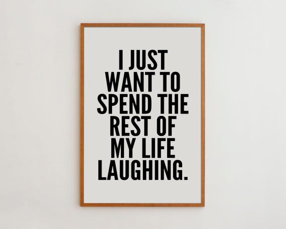 Inspirational Quote Print, Black And White Typography Art
