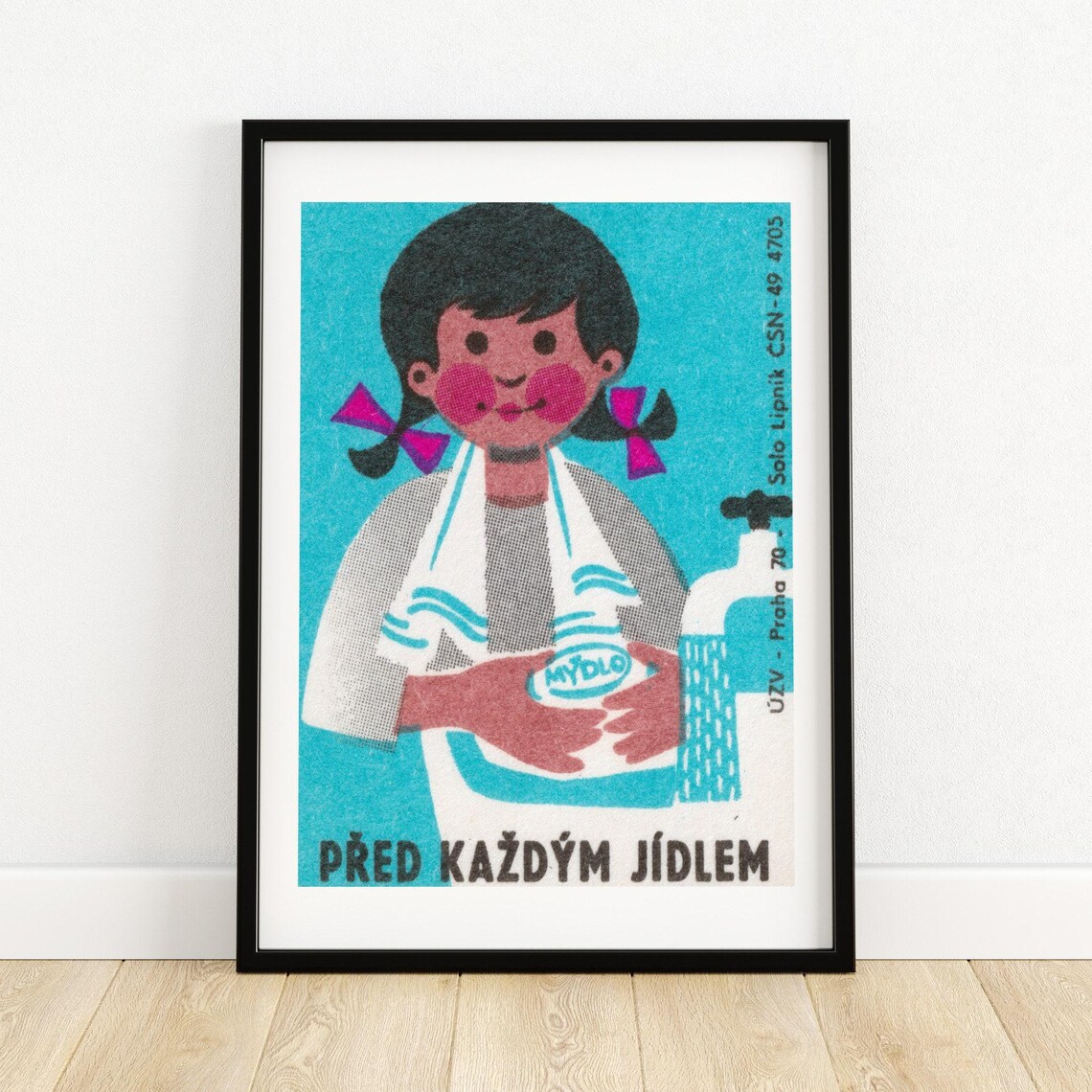 Wash Hands Before Meals Vintage Poster Print