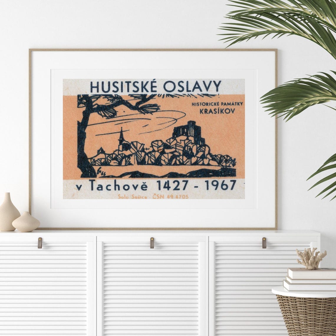 Hussite Celebration Tachov Krasikov Retro Matchbox Label Art Poster - Image 2