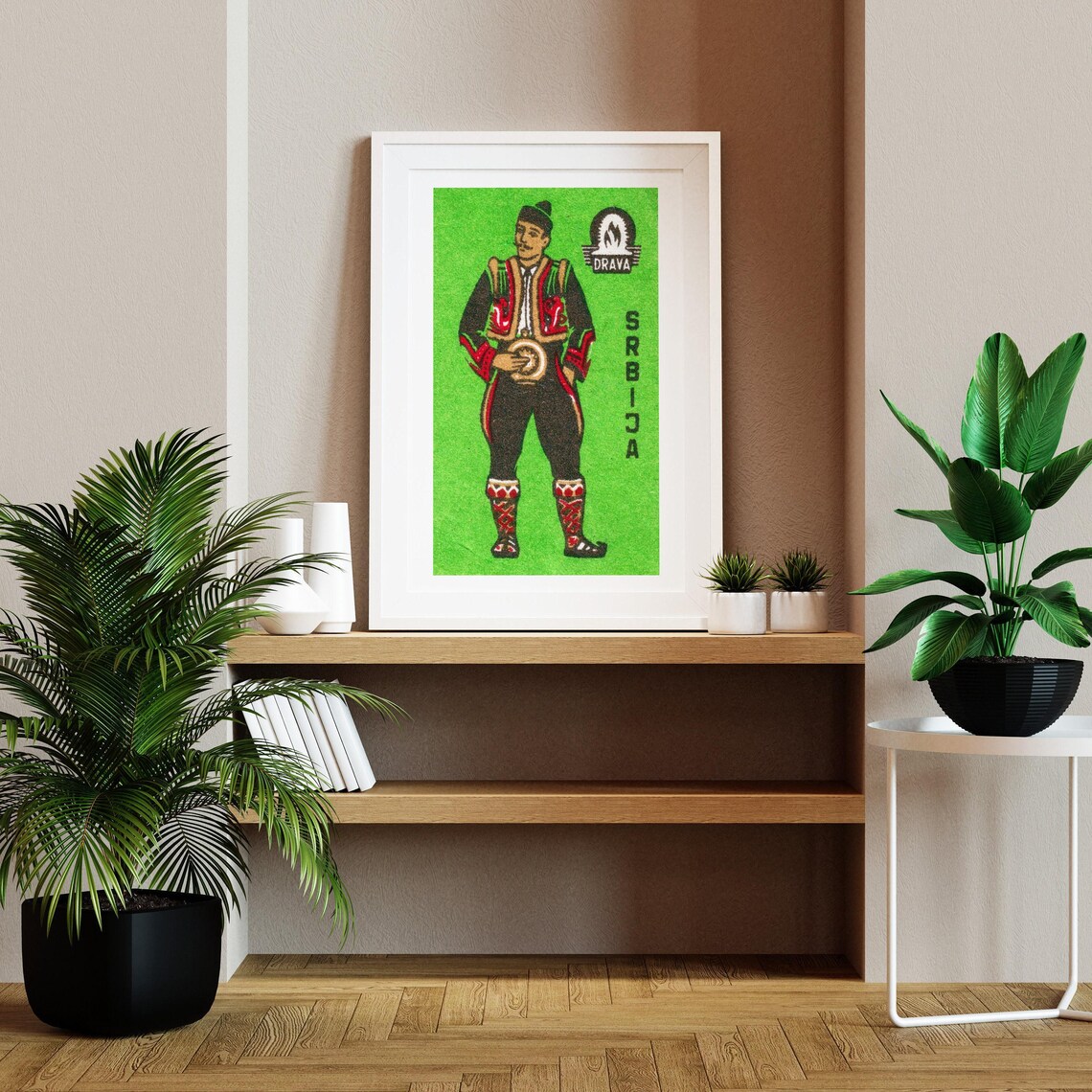 Serbian Man Matchbox Vintage Eastern Europe Art Print - Image 2