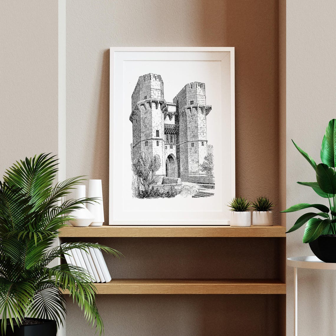Puerta De Serranos Valencia Gothic Gate Towers Engraving Print - Image 2
