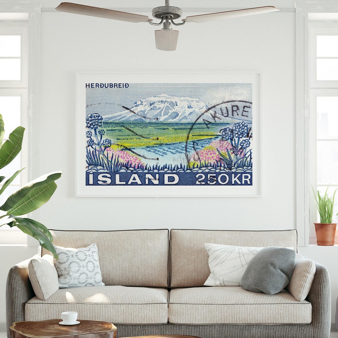 Mountain River Vintage Poster Print, Aesthetic - Image 3