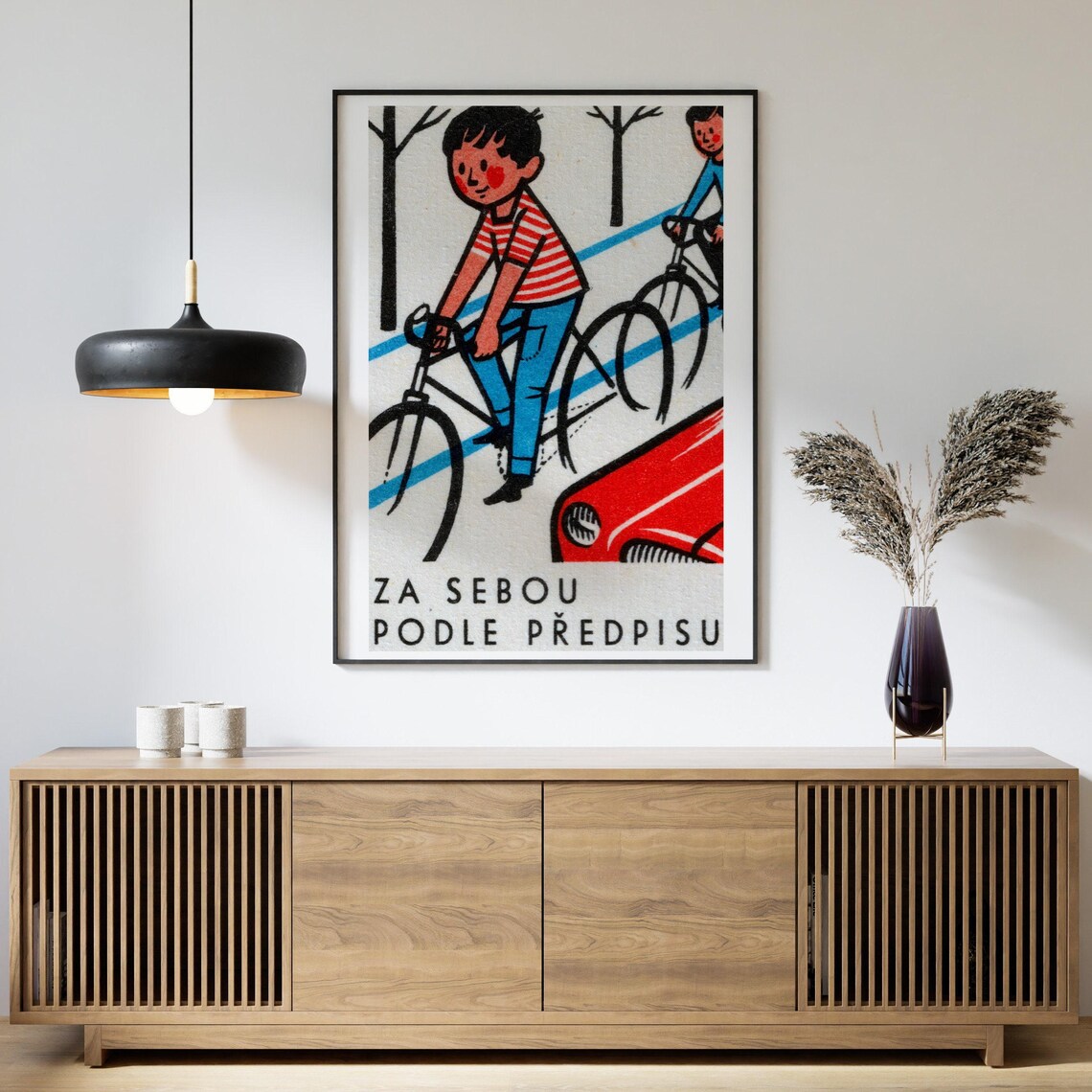 Za Sebou Podle Predpisu Czech Cyclists Vintage Bike Safety Poster - Image 4