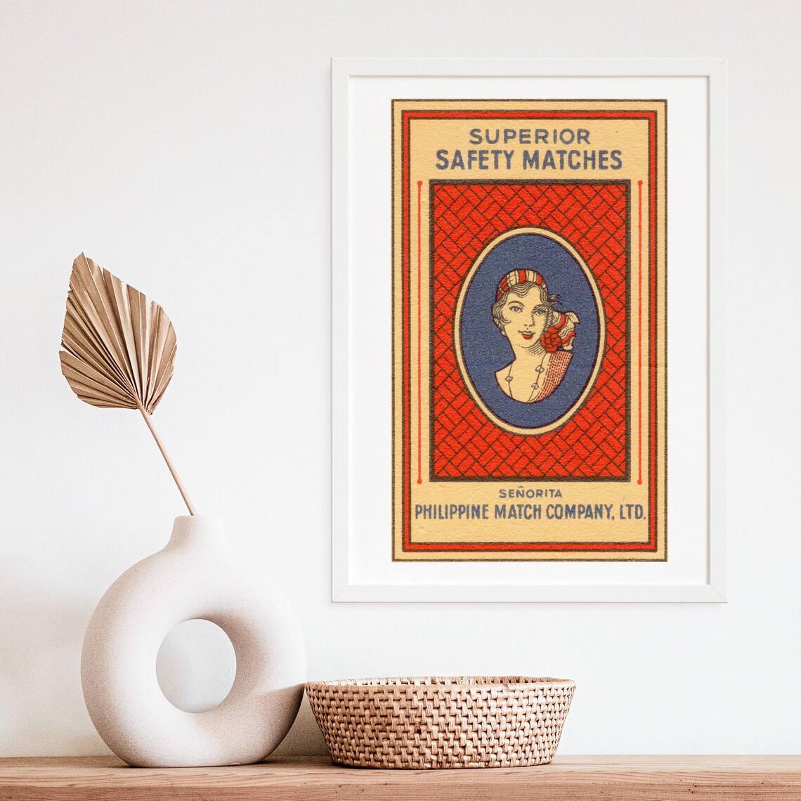 Señorita Superior Safety Matches Philippine Woman Portrait Art Poster - Image 4