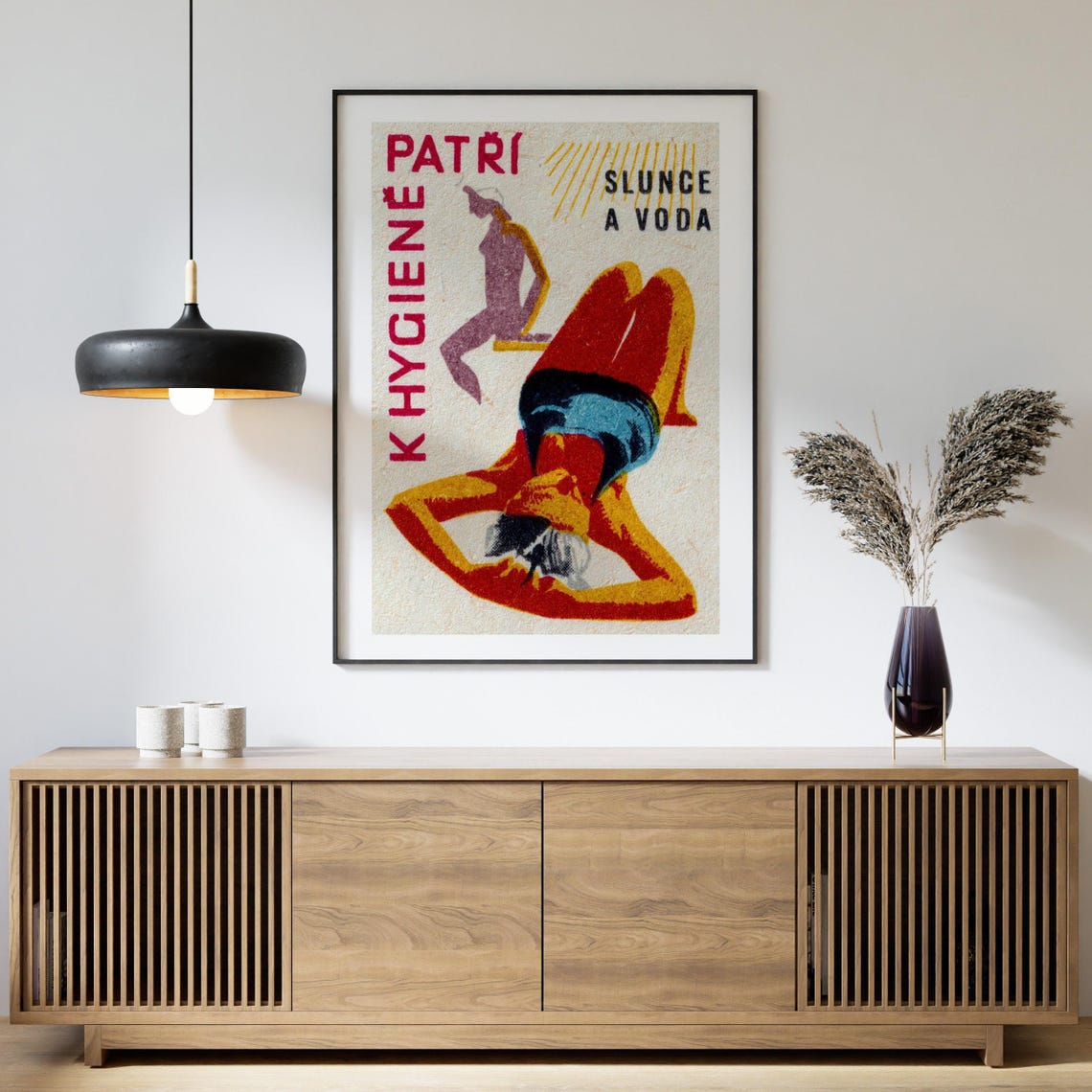 K Hygiene Patri Slunce A Voda Czech Swimmers Label Art Poster - Image 4