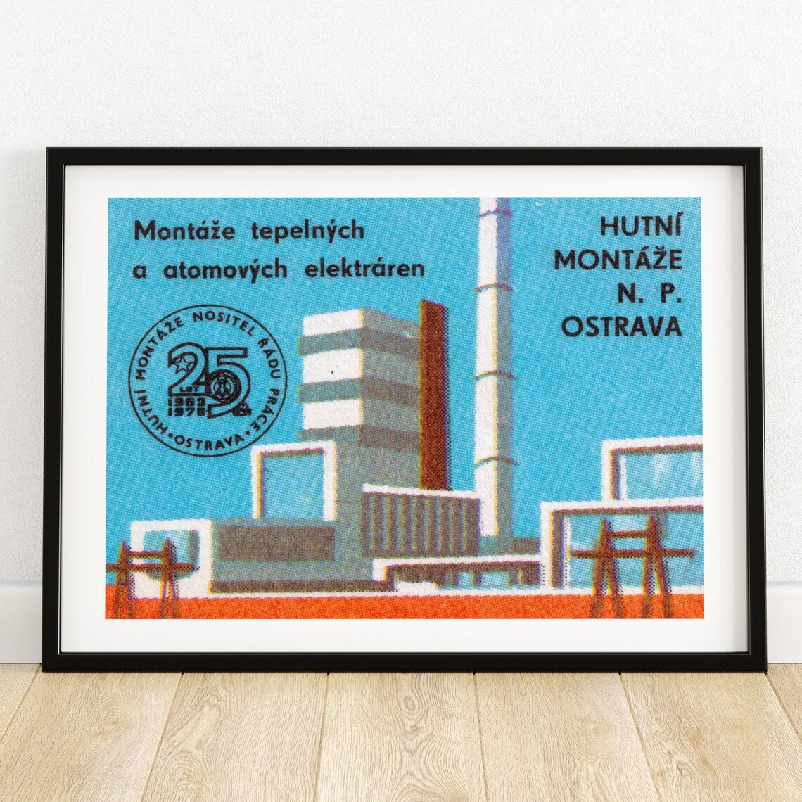 Nuclear Power Plant Vintage Poster Print