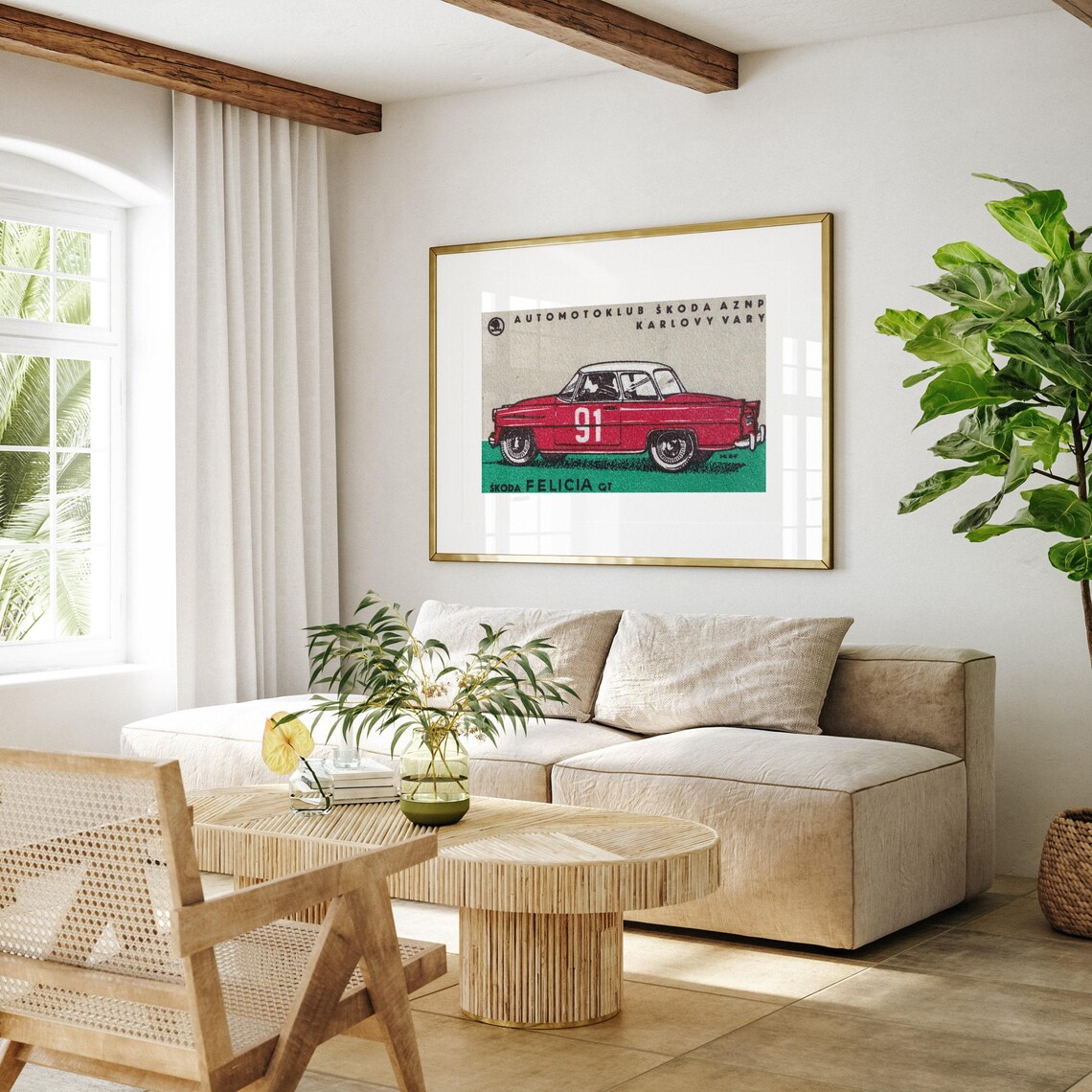 Skoda Felicia GT Race Car Automotoklub Karlovy Vary Vintage Poster - Image 4