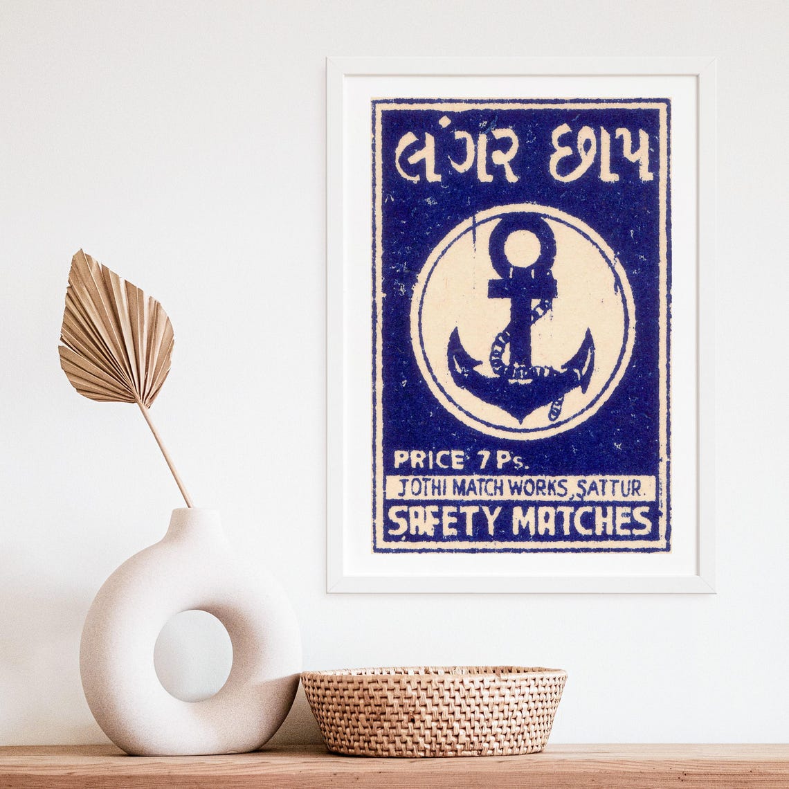 Anchor Safety Matches Jothi Match Works Sattur Indian Label Poster - Image 4