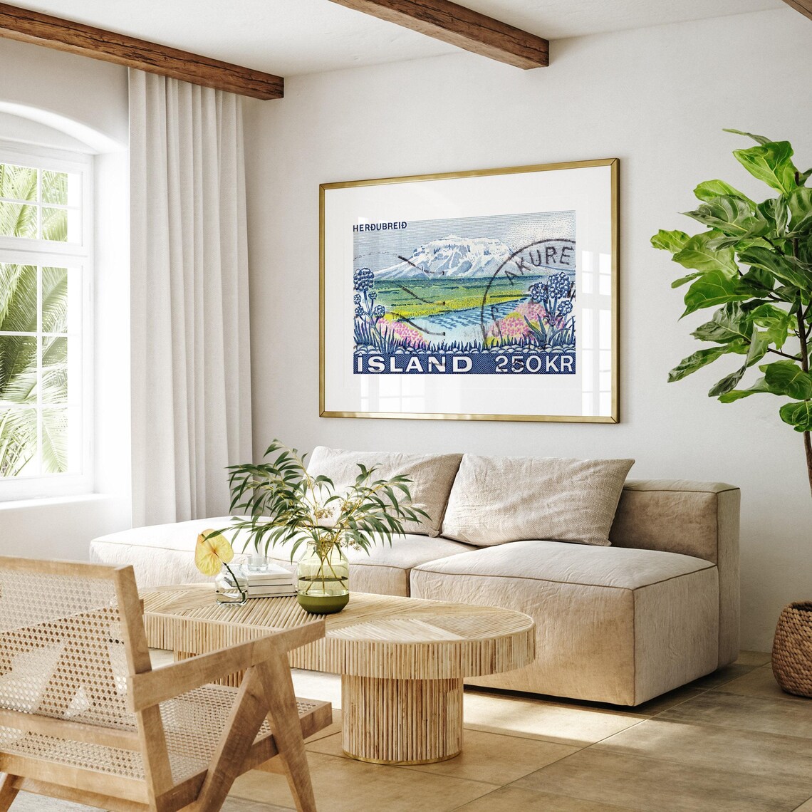 Mountain River Vintage Poster Print, Aesthetic - Image 4
