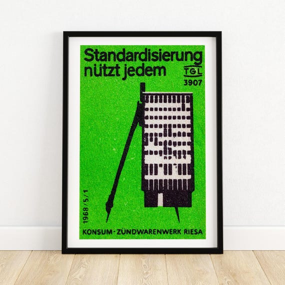 Architecture School Matchbox Print Czech Wall Art Vintage Czech Art Matchbox Wall Poster Vintage Poster Print