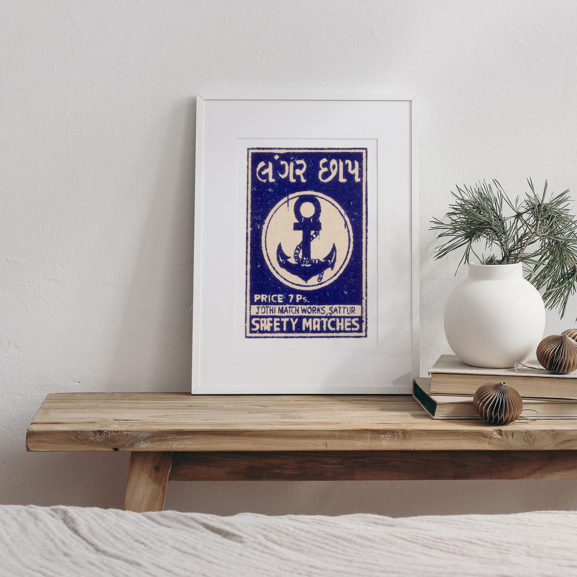 Anchor Safety Matches Jothi Match Works Sattur Indian Label Poster - Image 3