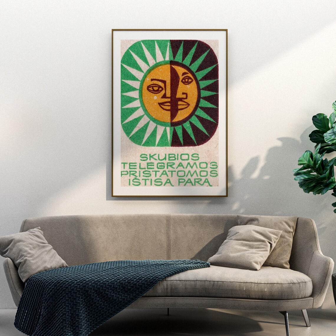 Day And Night Telegrams Matchbox Vintage Poster Print - Image 3
