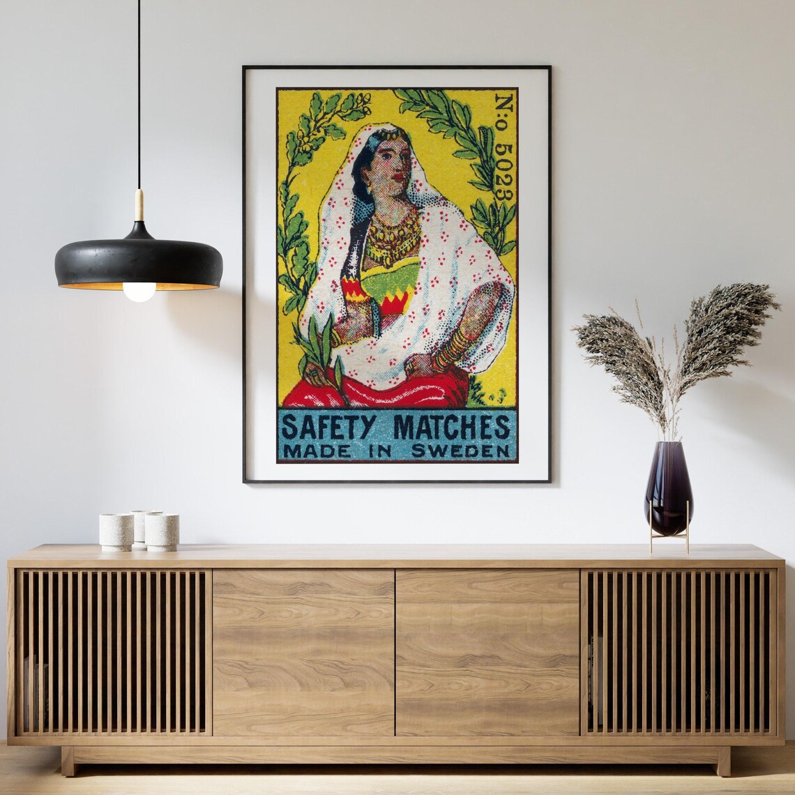 Indian Woman In White Veil Vintage Art Print - Image 4