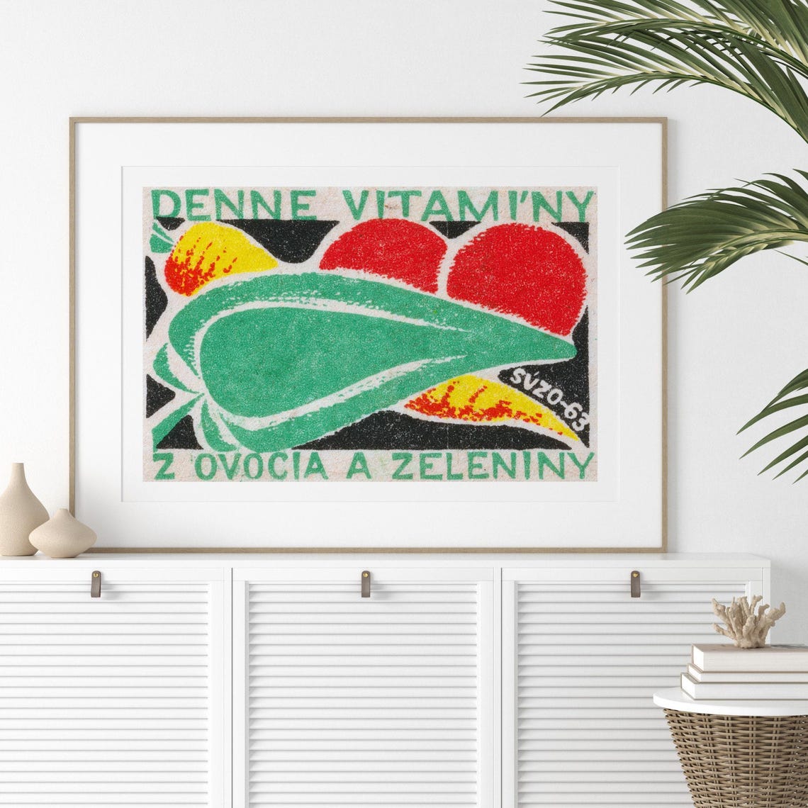 Daily Vitamins Fruit Vegetables Slovak Health Message Poster - Image 2