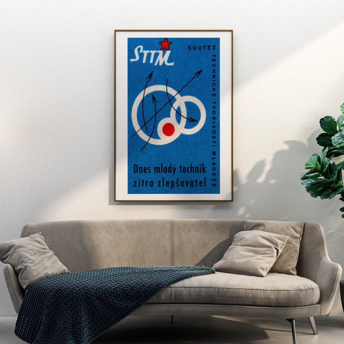 Czech STTM Technical Youth Creativity Contest Vintage Matchbox Poster - Image 3