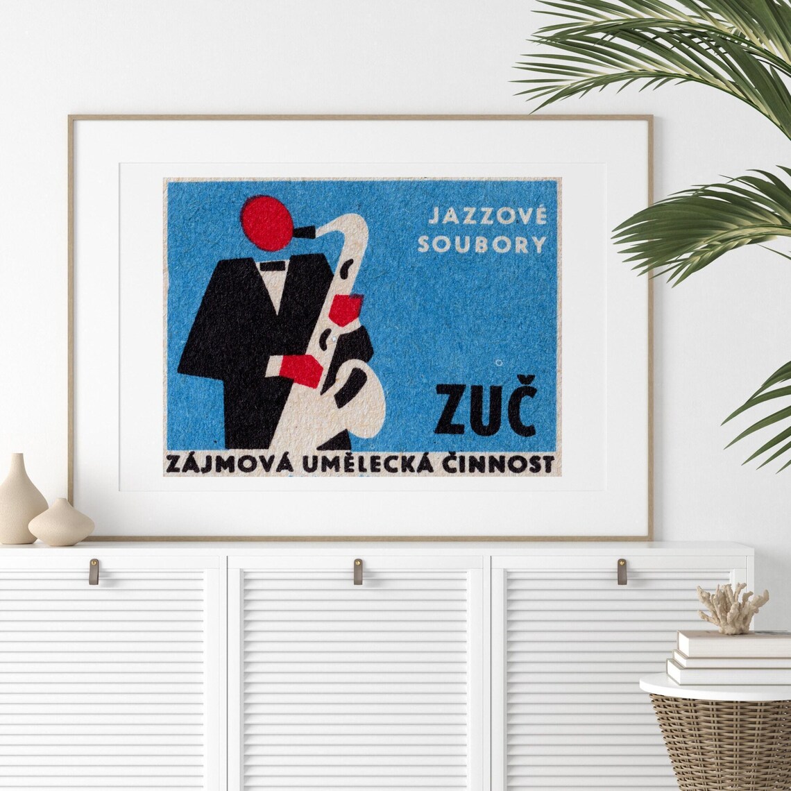 Saxophone Player Vintage Czech Poster Print - Image 2