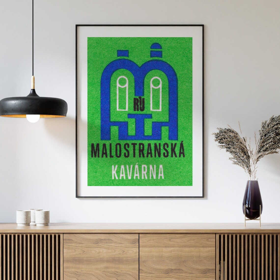 Small Street Cafe Matchbox Vintage Poster Print - Image 4