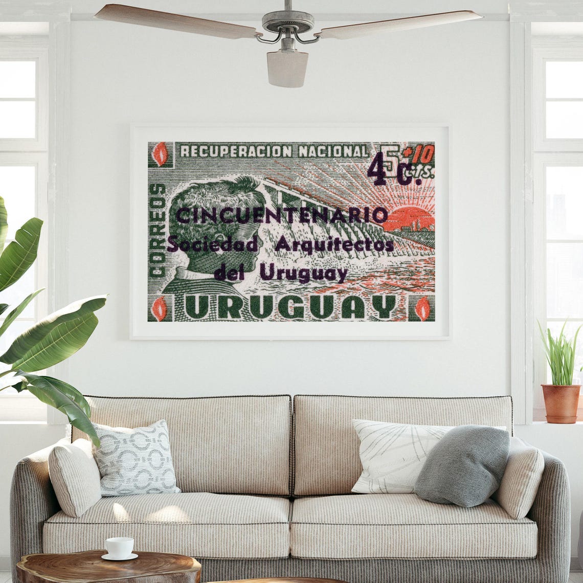 Uruguay Hydroelectric Dam Cincuetenario Arquitectos Vintage Poster - Image 3