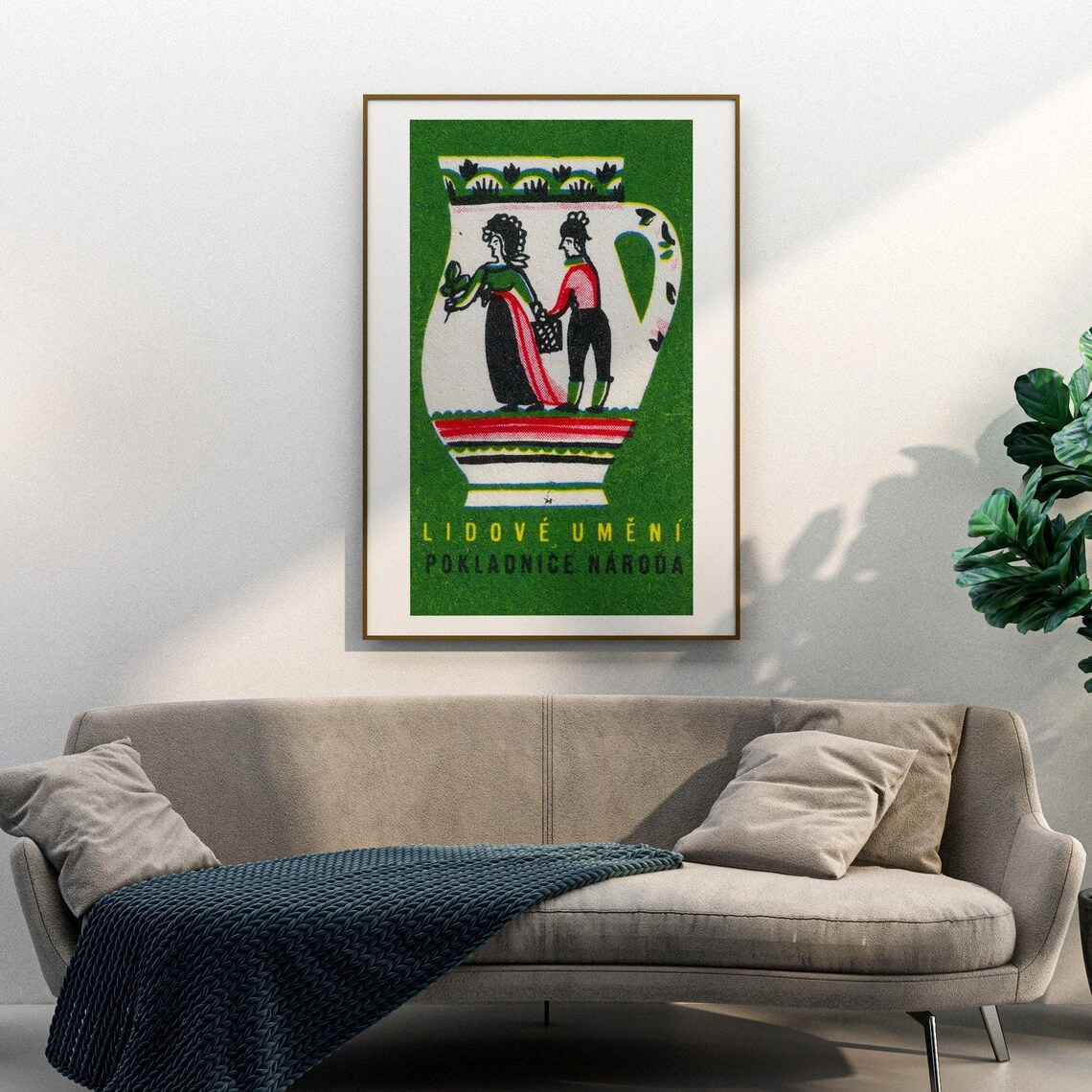 Lidove Umeni Czech Folk Jug Vintage Costume Decorative Art Poster - Image 3