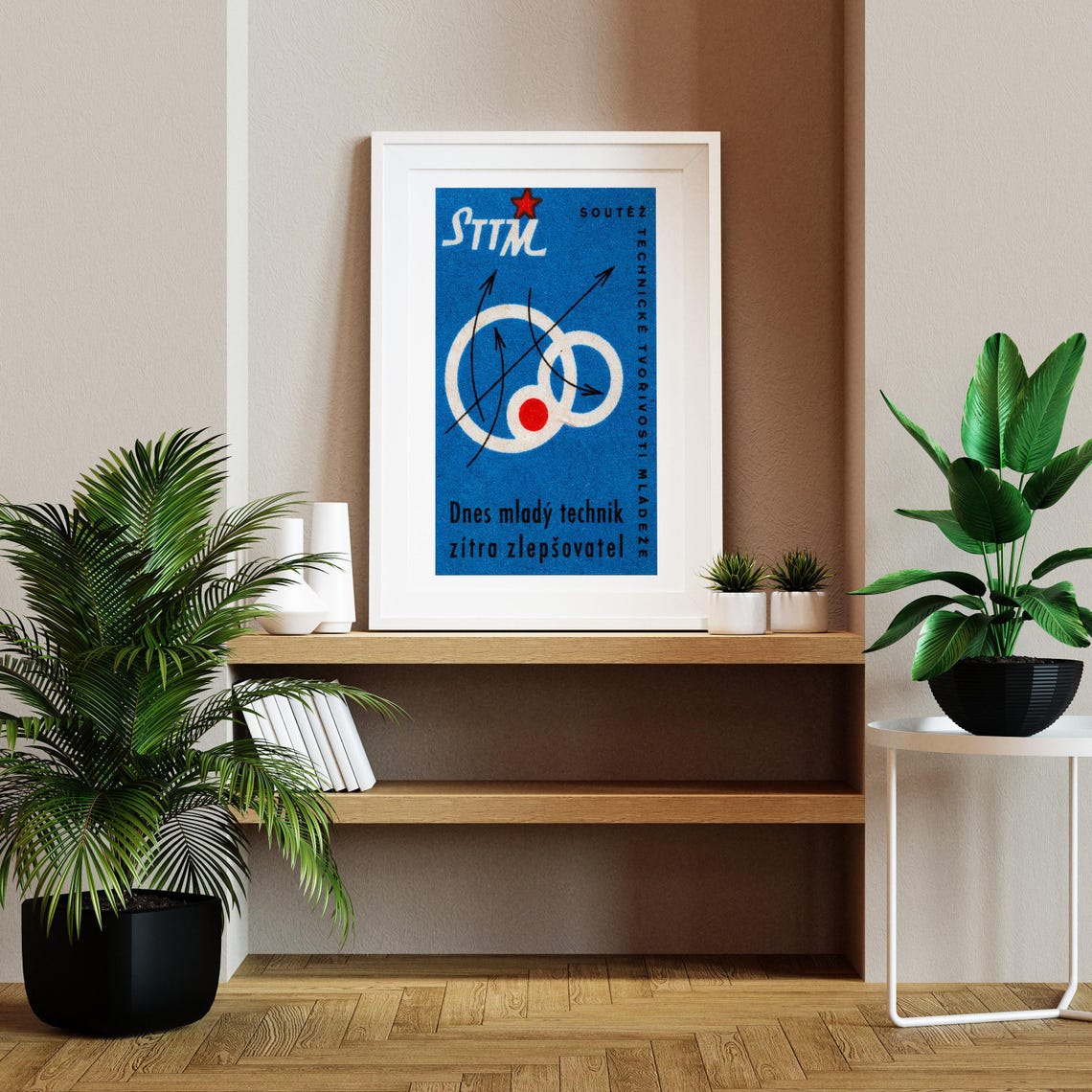 Czech STTM Technical Youth Creativity Contest Vintage Matchbox Poster - Image 2