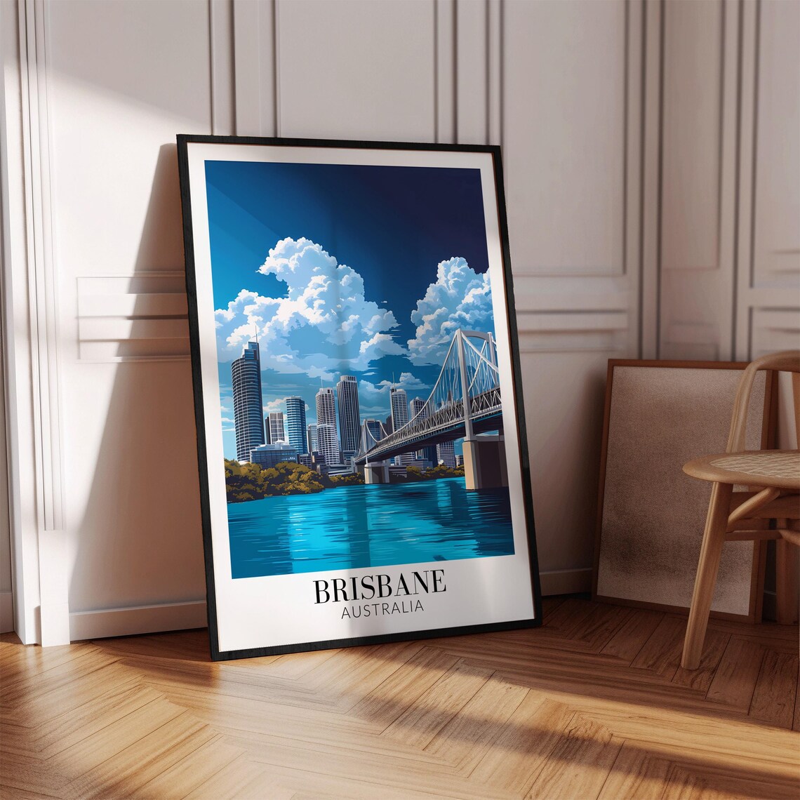 Brisbane Australia Story Bridge River Skyline Daytime Travel Poster - Image 2
