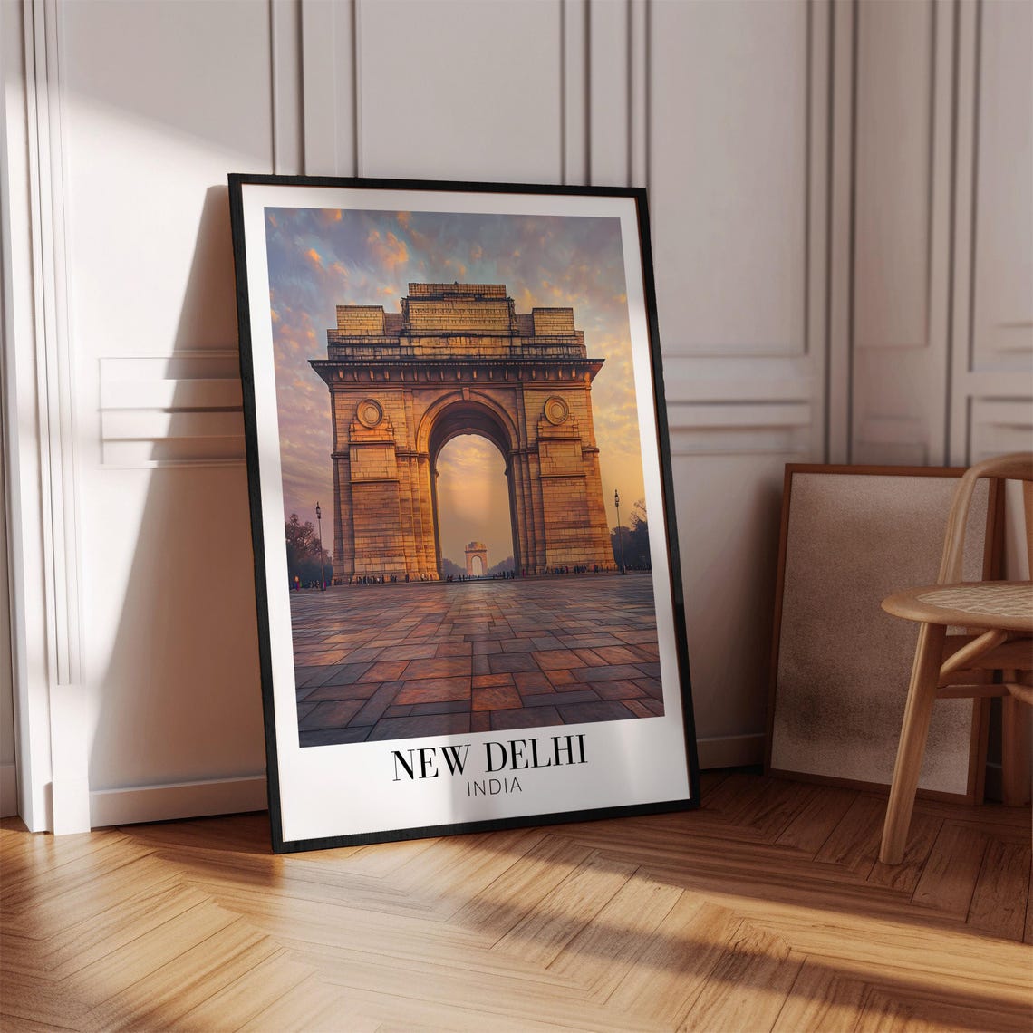 New Delhi India Gate Sunrise Memorial Arch Photography Poster - Image 4